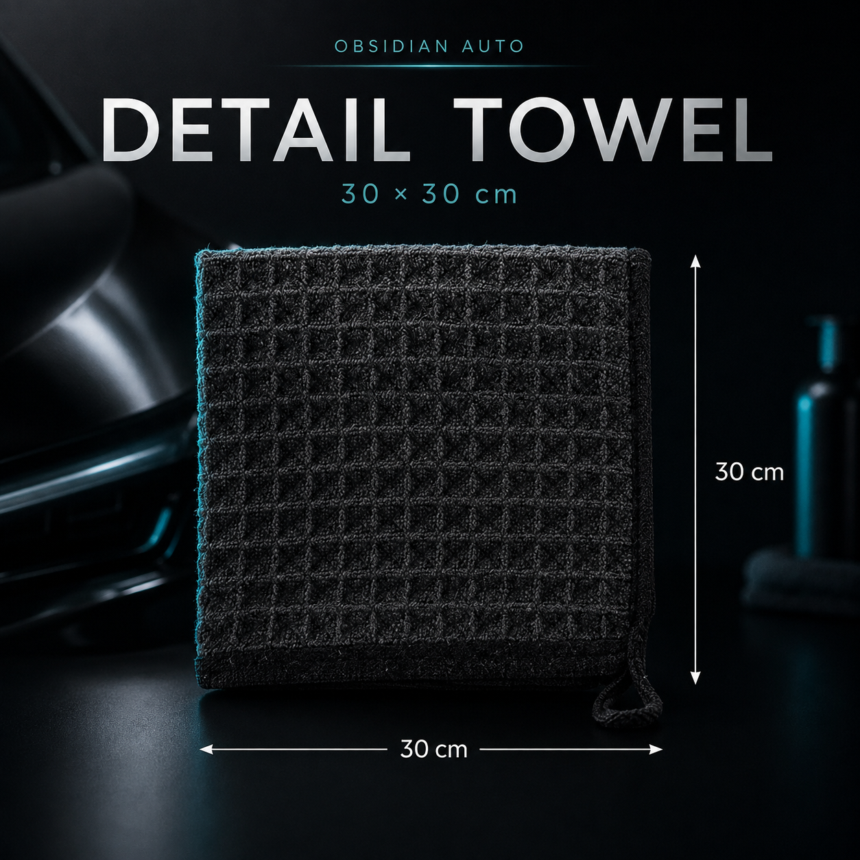 Obsidian Auto Premium Microfiber Detailing Towel
